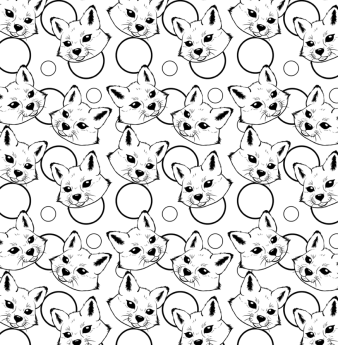 Baby fox pattern